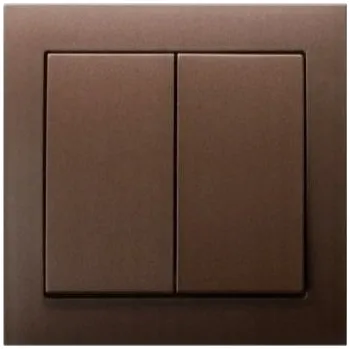 vypínač Dvojitý vypínač Klasik, zápustný Ospel odstíny hnědé ŁP-2W/52