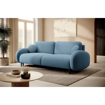 Pohovka Rozkládací dvousedák s úložným prostorem MORDEN - modrý