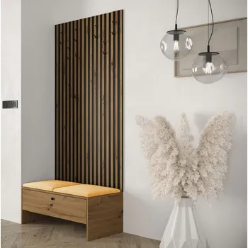 Předsíňová stěna Stěna do chodby ZAMORA 4 - dub artisan / žlutá