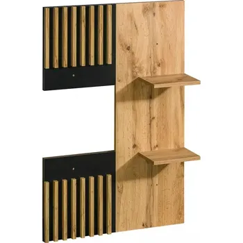 Televizní stolek TV panel CATAWBA - dub wotan / černý