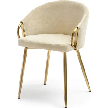 Jídelní židle Jídelní židle FINBAR - krémová / zlatá