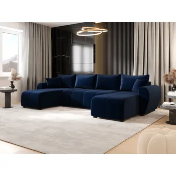 Sedací souprava Rozkládací sedací souprava do U LUKAVA - tmavě modrá