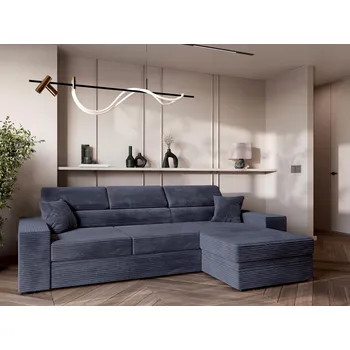 Sedací souprava Rohová sedací souprava AMIRA - tmavě modrá, pravý roh