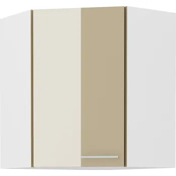 Kuchyňská skříňka Horní rohová skříňka LAJLA - 60x60 cm, cappucino / bílá