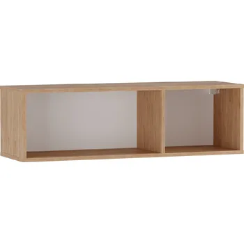 police Polička na zeď DARCY - hikora / matná bílá