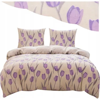 Povlečení Povlečení 200x220 Plyšový Tulipán Sada Povlečení Silný a teplý zimní plyšový medvídek