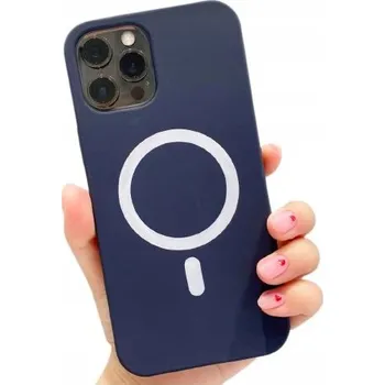 Pouzdro na mobilní telefon ZADNÍ KRYT POUZDRO MAGSAFE PRO APPLE IPHONE 12 PRO V TMAVĚ MODRÉM