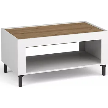 Konferenční stolek Konferenční stolek AUROVA - bílý / dub whiskey