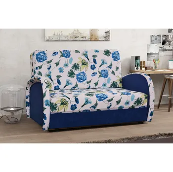 Pohovka Dětská dvoumístná pohovka DAJKA - modrá / bílá