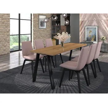 Jídelní stůl Stůl do jídelny 185x67 cm KOCIO - dub artisan / černý