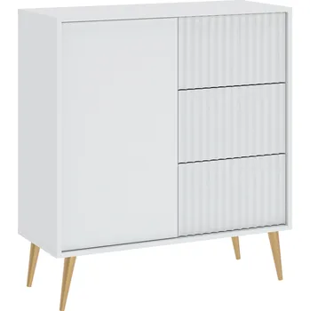 Komoda Komoda s dvířky a šuplíky JEWETT - bílá