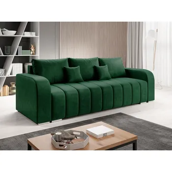 Pohovka Třímístná pohovka na každodenní spaní ROSALINE - zelená