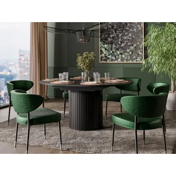 Jídelní stůl Rozkládací jídelní stůl 120(160)x120 APEX - černý