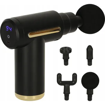 Masážní přístroj Masážní pistole masážní přístroj LED 4v1 černá