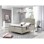 Kontinentální manželská postel 180x200 SALOMON - béžová + topper ZDARMA