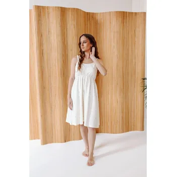 Dámská noční košile Mamushie noční těhotenská a na kojení Hvězdičky - ecru [Velikost M]