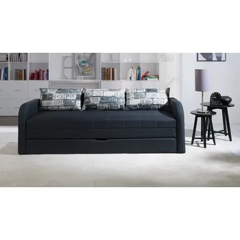 Pohovka Pohovka do dětského pokoje RADIM - šedá / modré polštáře