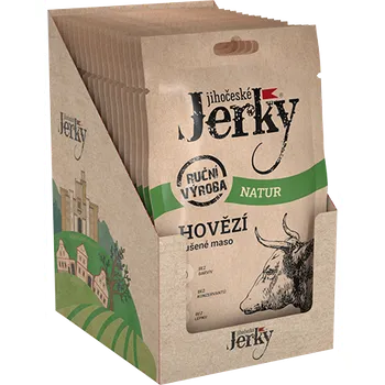 Sušené maso Jihočeské Jerky Hovězí Natur 20x 20 g 20x sáček 20g