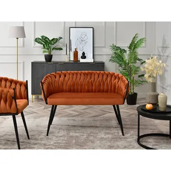 Pohovka Dvoukřeslo MANFRED - měděné / černé