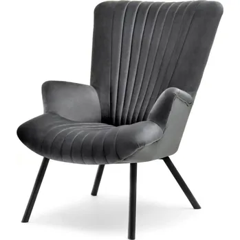Křeslo Čalouněné křeslo JARNO - grafitové / černé