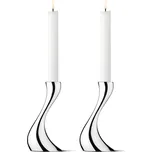 Georg Jensen Svícen Cobra Mirror 16 cm – set 2 ks
