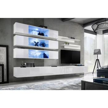 Obývací stěna Závěsná stěna do obývacího pokoje FREYA 3 - bílá
