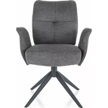 Jídelní židle Čalouněná otočná židle SONYA - tmavě šedá / černá