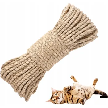 Sizalové lano na škrabadlo pro kočky 29,8 m 6 mm přírodní materiál pevné