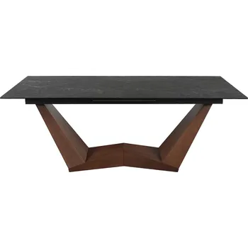 Jídelní stůl VENETI Rozkládací jídelní stůl ARMEN - černý / ořech