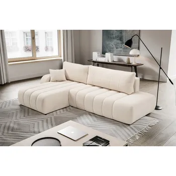 Sedací souprava Rohová sedací souprava KELOWNA - krémová, levý roh