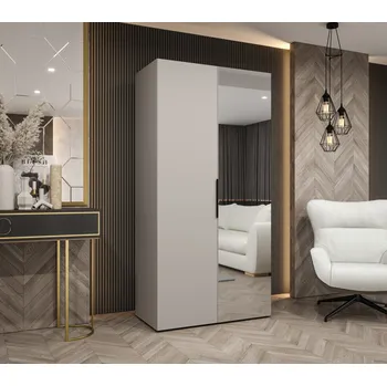 Šatní skříň Šatní skříň 100 cm KUBRA - kašmírová / černá