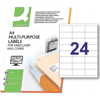 Speciální papír Bílé etikety Q-Connect 70 x 35 mm 100 archů