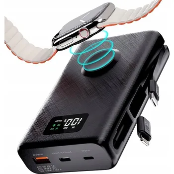 Powerbanka PZOZ D15 Powerbank pro telefon/hodinky 22.5W, 20000mAh 3,8V, typ C QC PD černý