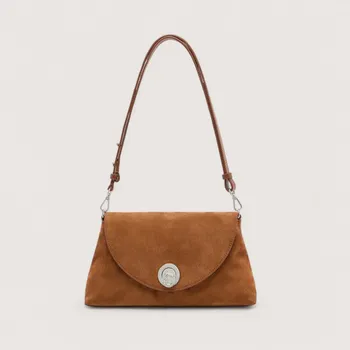 COCCINELLE NIKLA SUEDE BIM SEMIŠOVÁ KABELKA COGNAC/COGNAC SS26