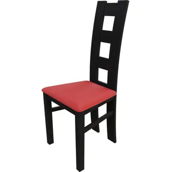 Jídelní židle Jídelní židle MOVILE 21 - wenge / červená ekokůže