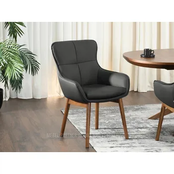 Jídelní židle Elegantní jídelní židle ELISABETH - černá / ořech