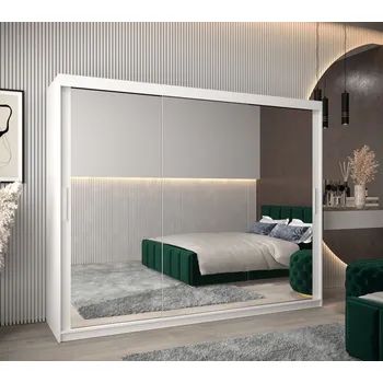 Šatní skříň Skříň s posuvnými dveřmi v šířce 250 cm TIMEA 3 - bílá
