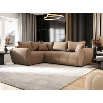 Sedací souprava Rohová sedací souprava LUKAVA - hnědá