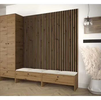 Předsíňová stěna Předsíňová stěna ZAMORA 6 - dub artisan / béžová 2