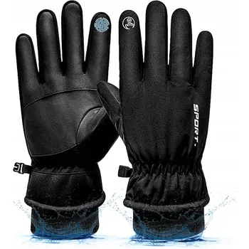 Rukavice DOTYKOVÉ RUKAVICE NA KOLO / LYŽE VODĚODOLNÉ VĚTRUODOLNÉ ČERNÉ