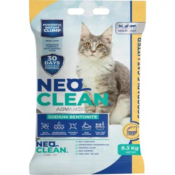 Podestýlka pro kočku Bentonitové stelivo pro kočky NEO Clean Citronový 10L - s jedlou sodou