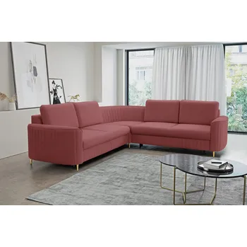 Sedací souprava Rozkládací rohová sedačka KAMPLO 1 - světlá červená