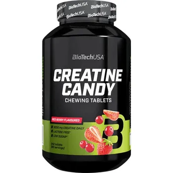 Kreatin BioTechUSA BioTech USA Creatine Candy 240 tablet Příchuť: červené ovoce