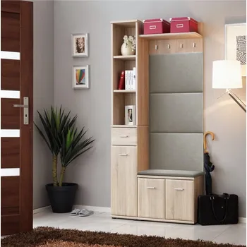 Předsíňová stěna Stěna do předsíně ARINA 5 s podsedákem - dub sonoma