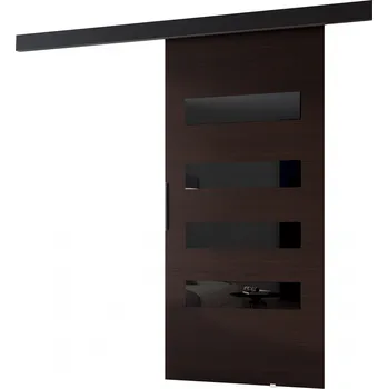 Interiérové dveře Interiérové posuvné dveře BARRET 16 - 76 cm, wenge / černé