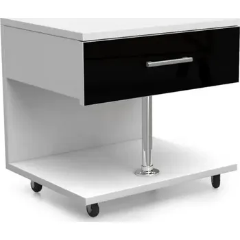 Noční stolek Noční stolek do dětského pokoje RENI - bílý / černý