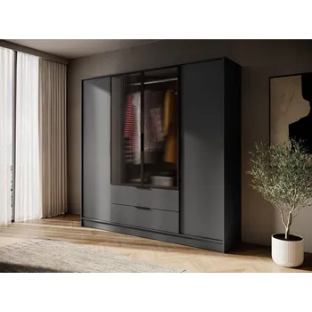 Šatní skříň Šatní skříň 206 cm COSIMA - grafitová