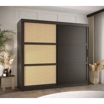 Šatní skříň Šatní skříň HALIMA 3 - 200 cm, černá / černá