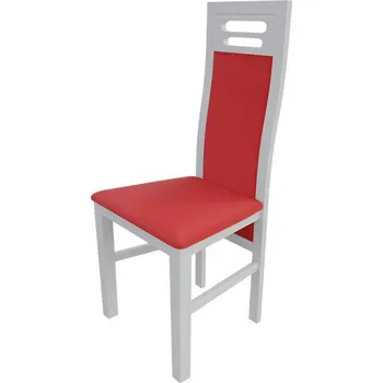 Jídelní židle Židle do jídelny MOVILE 40 - bílá / červená ekokůže