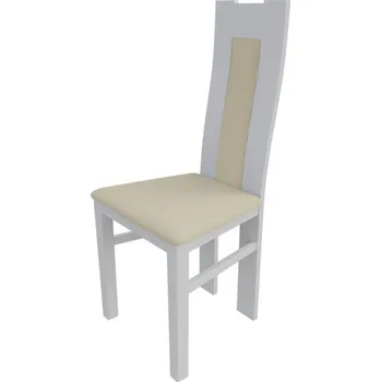 Jídelní židle Kuchyňská židle MOVILE 19 - bílá / béžová ekokůže